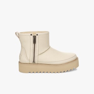 Ugg Classic Rebel Biker Mini Leather Women Classic Boots White (1268MAYSX)